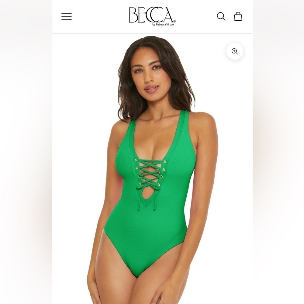 BECCA 🔥 GIA MODERN EDGE PLUNGE 1P Swimsuit